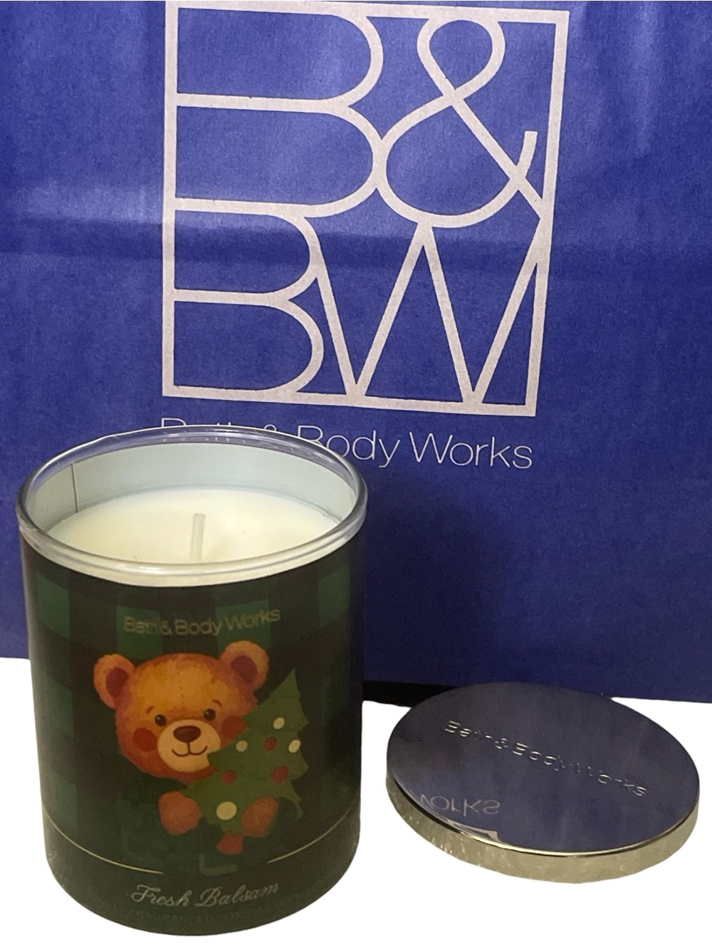 BATH & BODY WORKS FRESH BALSAM SINGLE WICK CANDLE